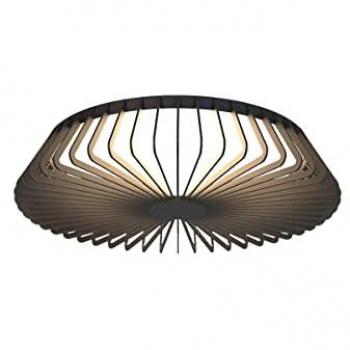 Plafón LED Himalaya Negro Ø 53 cm, 56W, Luz Regulable 2700-5000K, 2500lm, Control Remoto