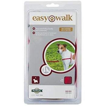 Arnés Ant tirar para Perros PetSafe Fácil de Colocar Talla Mediana con Correa de 1.8 m – Rojo