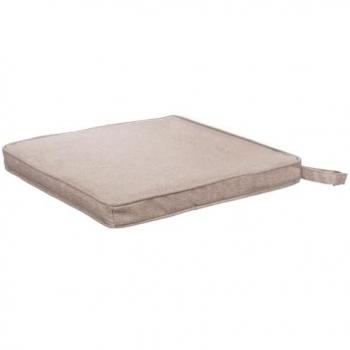 Cojín para sillas Beige 38 x 38 x 4 cm, tejido antilluvia, con velcro
