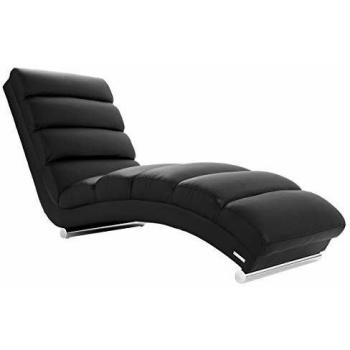Chaise Longue de diseño negra Taylor - Miliboo