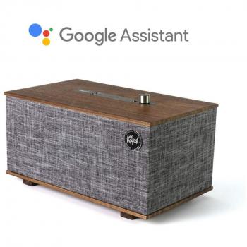 Klipsch The Three Plata, Color Blanco Robot Google Assistant Altavoz inalámbrico, Negro