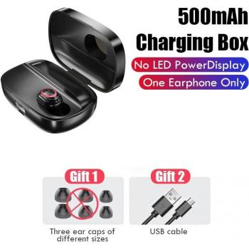 Auriculares Inalámbricos Bluetooth V5.0 con Pantalla LED, Caja de Carga de 2200mAh, Micrófono y Control Táctil, Resistentes al Agua