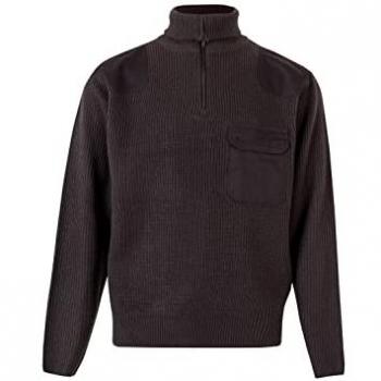 Jersey de punto grueso con cuello alto Velilla Serie 101, color Gris, Talla 3XL