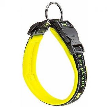 Collar para Perro Ferplast Sport C25/65 - 25 mm, 55-65 cm, Amarillo, Con Imbottitura Suave y Reflectante