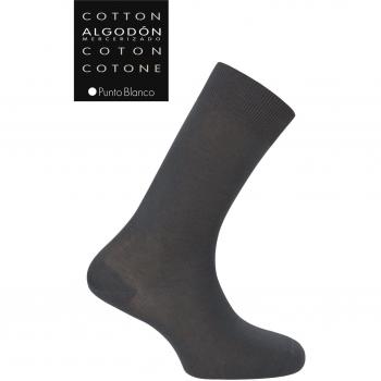 Punto Blanco - Calcetines Hombre Algodón Mercerizado - Gris, G