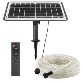 Kit Solar de Tira LED 3.2V-12AH, 360º, IP65, 10 Metros, Blanco Frío