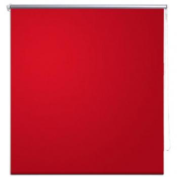 vidaXL Estor persiana Enrollable 80 x 175 cm Rojo para Ventana Clip Seguridad