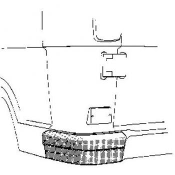 Parachoques Trasero de Plástico Van Wezel 3071533 para Mercedes T1 207 D