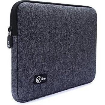 GK Line Funda Tweed universal para ordenador portátil Macbook NETBOOK Tablet Carcasa Funda Negro wasserresistent negro negro 9.7 - 10.2 Zoll