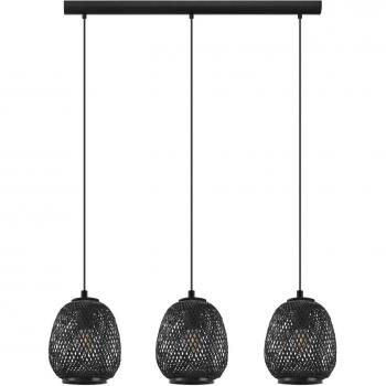 Lámpara Colgante Lineal Eglo Dembleby LED Negro 3xE27
