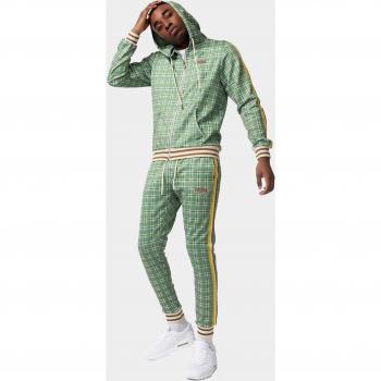 Lonsdale Littlestone Slim Fit Men's Tracksuit - Green/Yellow/Ecru