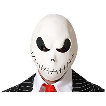 Máscara Jack Halloween - Diseño de Halloween, Ideal para fiestas y celebraciones, Material ligero y cómodo, Ajuste fácil con cinta elástica, Detalles realistas y espeluznantes