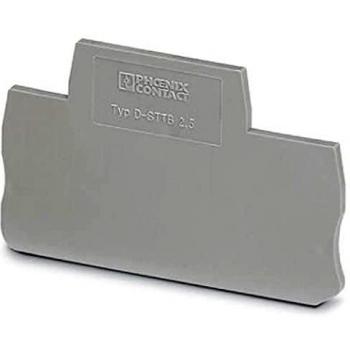 Tapa de extremo D-STTB 2,5 para bloques terminales, 67,5x2,2x47,5mm, color gris
