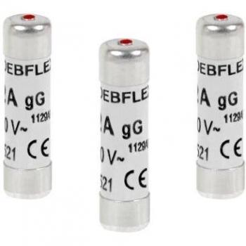 Juego de 3 fusibles cerámicos con testigo 10 amperios, 8,5 x 31,5 mm