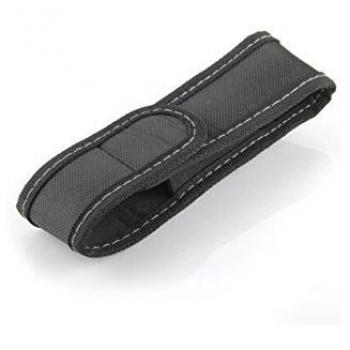 Demarkt Funda de Linterna con Tapa y Clip para Cintura Cinturón de Nylon color Negro