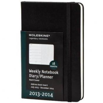 Moleskine 40151 - Agenda 2013-2014, 18 meses, negro, 9 x 14 cm