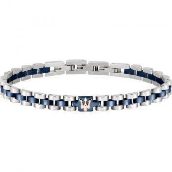 Pulsera Maserati Varis de acero plateado