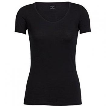 Icebreaker Wmns Siren SS Sweetheart Bajo la Ropa Térmica, Mujer, Negro, XL