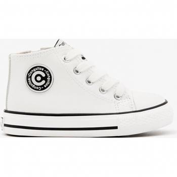 Conguitos COSH 283 005 Zapatillas Infantiles Altas Blancas con Cordones Ajustables y Refuerzo en la Puntera