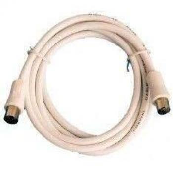 Evila - Cable coaxial 3c2v macho-hembra blanco /1.5m