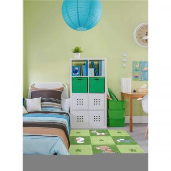 Smart Kids Newborn Moderno Marca Alfombra, poliacrílico, Verde, 170 x 110 x 1 cm