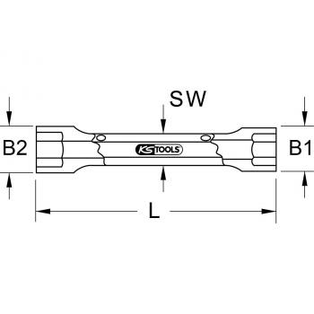 Llave de vaso BRONZEplus, doble 30x36 mm KS Tools 963.8405