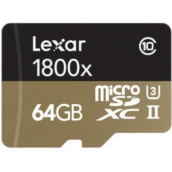 Lexar Professional - Tarjeta de memoria 1800x microSDXC UHS-II de 64 GB