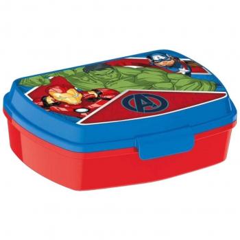 Sandwichera Rectangular Portamerenda Avengers 10x17cm con Diseño Heraldico