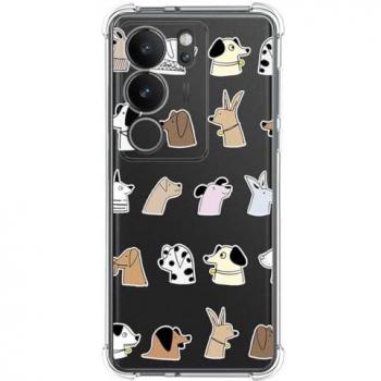 Funda Antigolpes de Silicona para Vivo V29 5G con Diseño de Perros y Dibujos