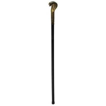 Smiffys 48167 - Bastón para caminar vudú, con serpiente, Negro, 93cm/37