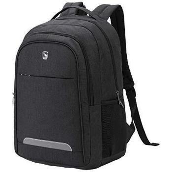 OIWAS Mochilas Escolares Juveniles Mochila Negra Hombre Trabajo Tipo Casual 14 Pulgadas Ordenador Portatil Universidad Backpack Musicos Viaje Urbanas