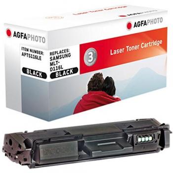 Cartucho de tóner AgfaPhoto APTS116LE Negro Compatible para Samsung Xpress M2625, M2675, M2825, M2835, M2875 y M2885 - Capacidad 3000 Páginas