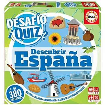 Educa - Desafio Quiz-Descubrir España Juego de Mesa, Multicolor