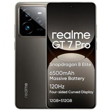 Smartphone Realme GT 7 Pro 5G 12GB/512GB Dual SIM Gris - Snapdragon 8 Elite, Pantalla 6.78 120Hz, Cámara de 50 MP, Batería de 6500