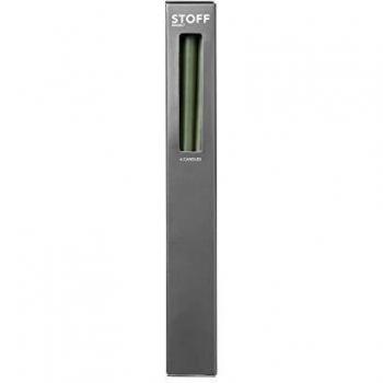 Stoff Nagel Juego de Velas de Cera, Verde, 29 cm