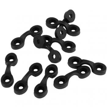 Magideal Cubierta Kayak Nylon Bucles Ojo Almohadilla Conectar Hebilla 10pcs Negro