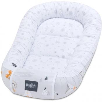 Nido para Bebé Bellochi - Cuna de Sueño para Recién Nacido - 100% Algodón - 90x60x12cm - Con Bordes Protectores