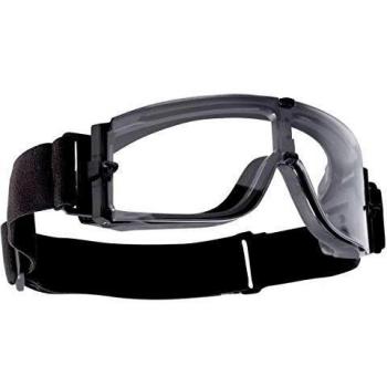 X800 - X800 - Montura de nylon ultraventilado negro + TPE - Lente de policarbonato transparente PLATINUM antirrayado