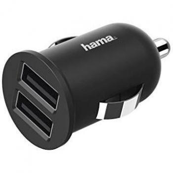 Hama 00210594 Cargador de Coche 2X USB-A 12 W Negro