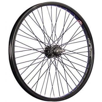 20 BMX Front Wheel Single-Wall 48H Thru-Axle Black