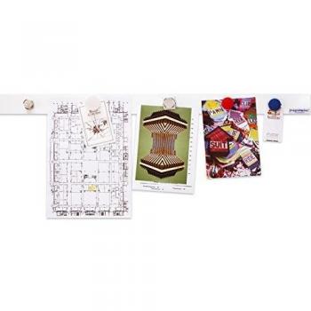 Banda Magnética Autoadhesiva Magnetoplan 100 cm x 5 cm Blanca (Pack de 10)