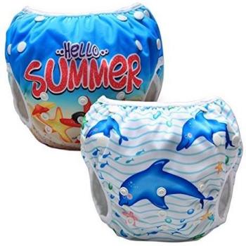Luxja Pañal de Natación para bebes Bañador Reutilizable de Nadar de Bebé Pañal lavable para Bebé
