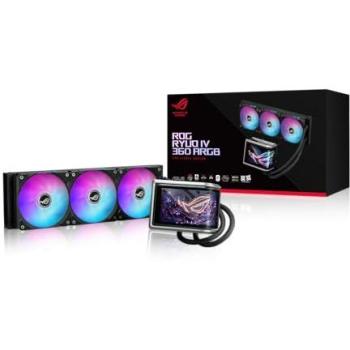 Refrigeración Líquida ASUS ROG Ryuo IV 360 ARGB con Pantalla AMOLED Curva de 6,67, Bomba Asetek Emma Gen8 V2 y Ventiladores ARGB Preinstalados