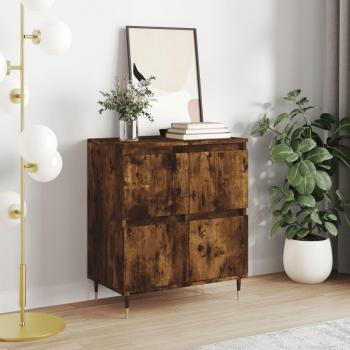 Aparador de madera contrachapada 60x35x70 cm, mueble de almacenaje de salón con armarios y puertas, cajón de madera, buffet moderno, armario auxiliar y armario de almacenamiento en color roble
