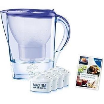 BRITA Marella Lavanda 4F - Jarra con 4 filtros 2.4 l + libro recetas