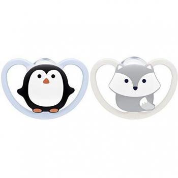 Nuk space chupete 06meses chupetes con ventilacion adicional silicona sin bpa modeloscolores aleatorios 2unidades