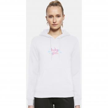Miss Tee Women's Baby Girl White Hoodie