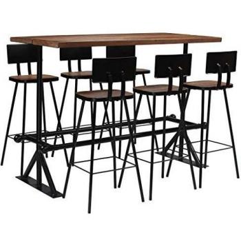 7-Piece Solid Reclaimed Wood Bar Set