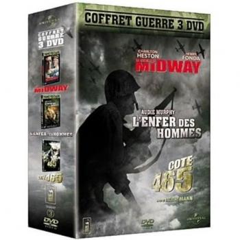Coffret Guerre 3 DVD - La bataille de Midway + L'enfer des hommes + Côte 465 [Francia]