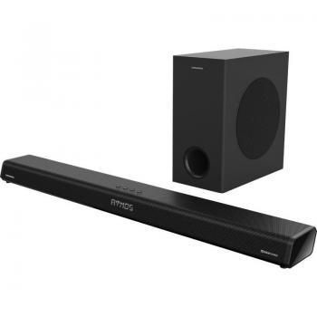 Soundbar Grundig DSB 2100, 2.1 Canales, 280 W, Subwoofer Activo Inalámbrico, Frecuencia de 60 - 20000 Hz, Color Negro